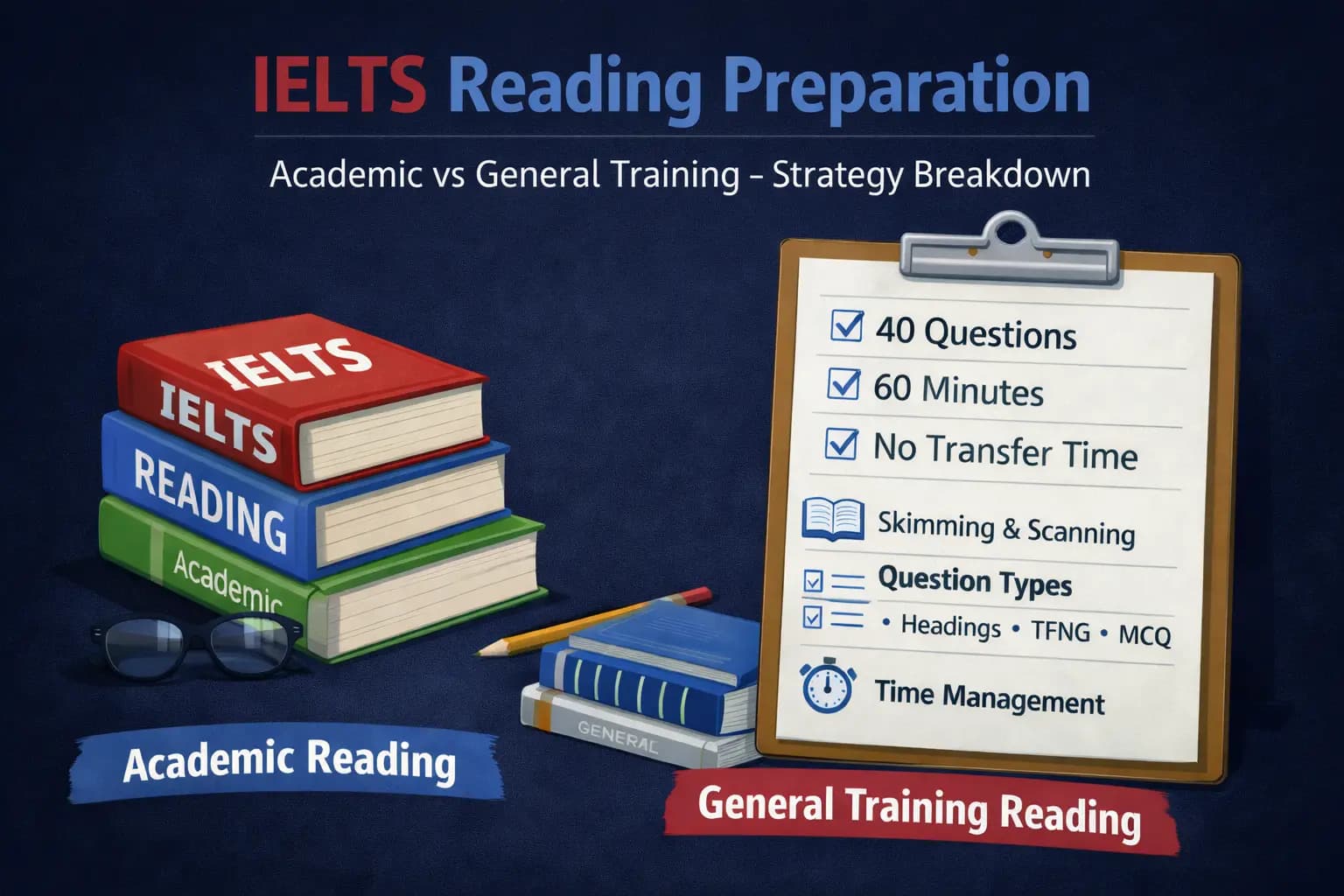 IELTS Reading Preparation: Academic vs General Strategy