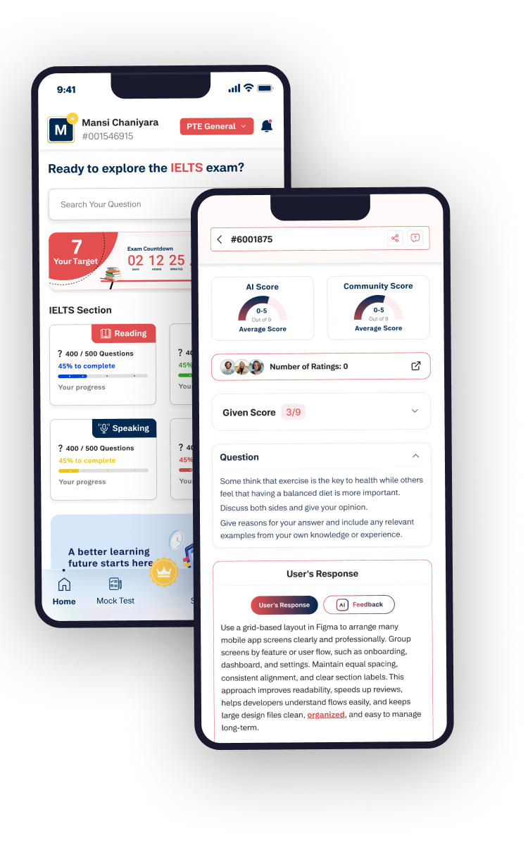 Download the free IELTS Practice App and begin learning