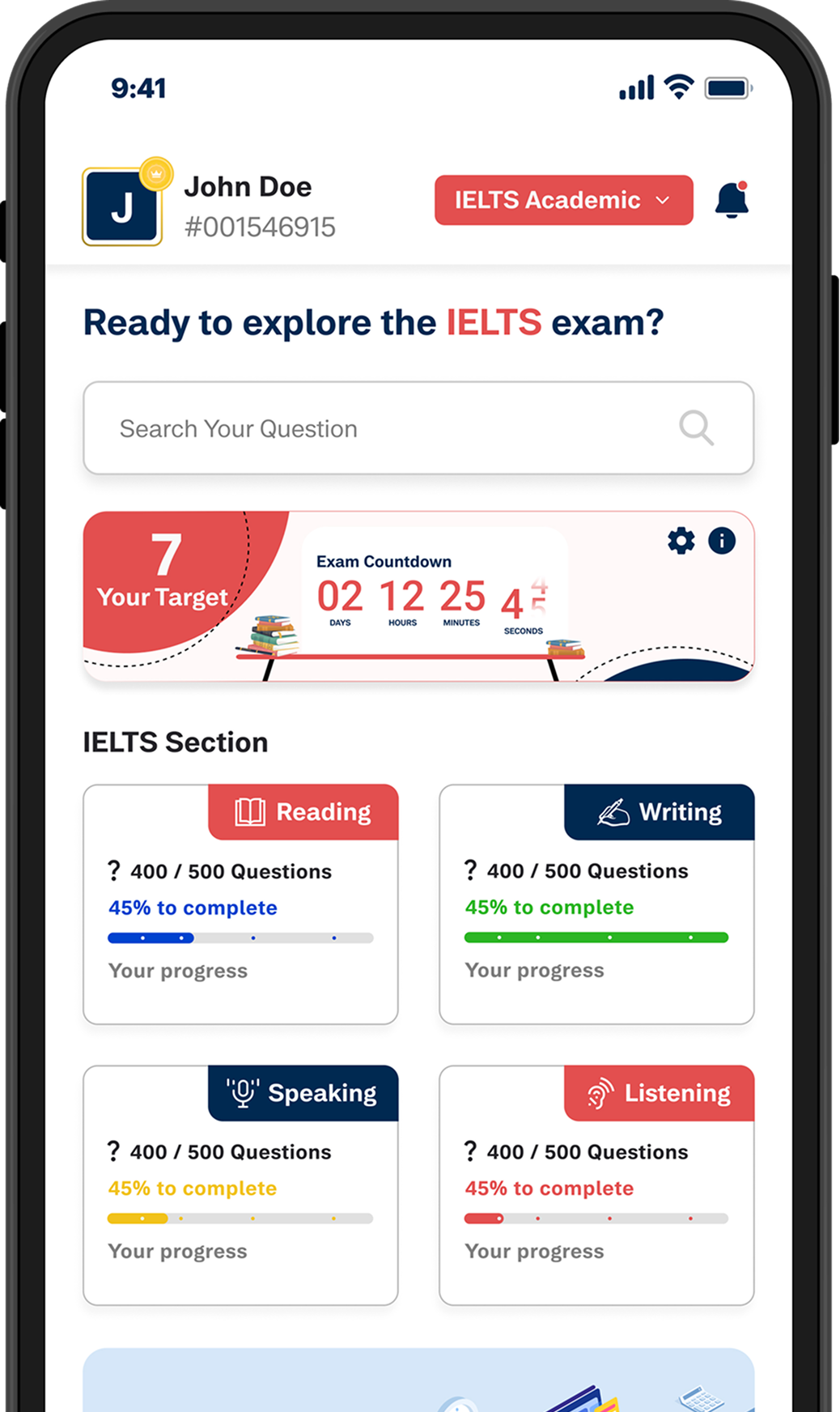 IELTS Practice App for faster band improvement with AI scoring