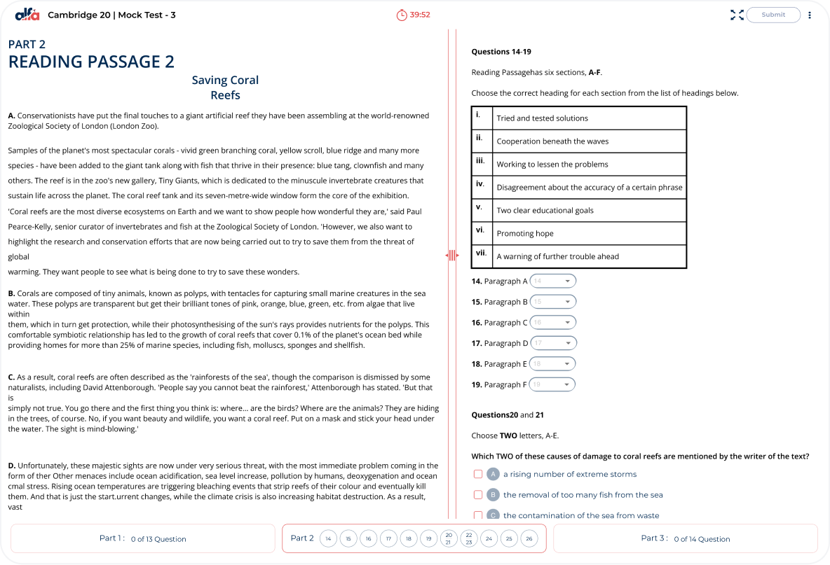 IELTS Reading mock test